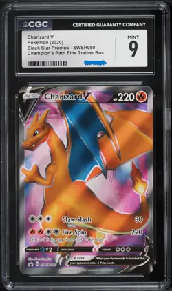 Charizard V SWSH050 - Pokemon Sword & Shield Promo Card Holo - CGC Graded 9 Mint - Image 1