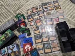 300 +MTG Magic The Gathering Cards plus sleeves, containers - Image 2