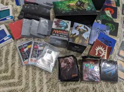 300 +MTG Magic The Gathering Cards plus sleeves, containers - Image 3