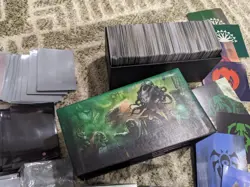 300 +MTG Magic The Gathering Cards plus sleeves, containers - Image 5