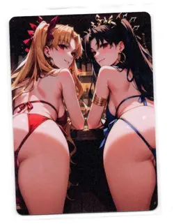 DUAL Ishtar x Ereshkigal (Fate) Lewd Hentai Anime Waifu Card ACG NSFW - Image 2