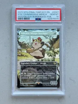 PSA 10 ~ Stiltzkin Moogle Merchant #327 Borderless Foil - MTG Final Fantasy FIN - Image 3