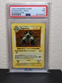1999 Pokemon Magneton Base Set Shadowless 9/102 PSA 7 NEAR MINT (NM) - Image 1