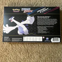Lugia V Pokemon TCG Sealed Crown Zenith Special Collection Box Unown V + 5 Packs - Image 2