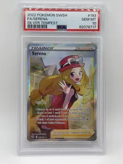Pokemon Serena PSA 10 Gem Mint 💎 193/195 Silver Tempest Full Art 2022 - Image 3