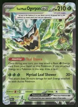 Teal Mask Ogerpon ex - 025/167 Double Rare Holo NM Pokemon SV06: Twilight Masque - Image 1
