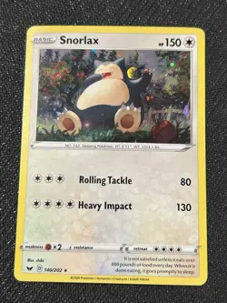 Snorlax Cosmos Holo HD Swirl Sword & Shield 140/202 Pokemon TCG - Image 1