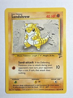 BASE SET 2 - NM - Sandshrew 91/130 Pokemon Vintage WOTC English (US Seller) - Image 1