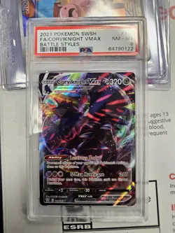 2021 POKEMON SWORD & SHIELD BATTLE STYLES #110 FA/CORVIKNIGHT VMAX BATTLE STYLES - Image 1