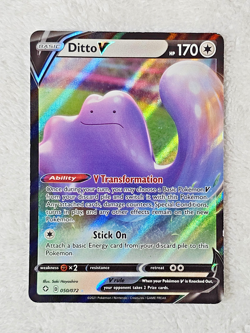 Pokemon TCG Ditto V 050/072 Ultra Rare Full Art Shining Fates LP - Image 1