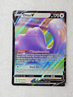 Pokemon TCG Ditto V 050/072 Ultra Rare Full Art Shining Fates LP - Image 2