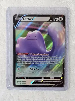 Pokemon TCG Ditto V 050/072 Ultra Rare Full Art Shining Fates LP - Image 4