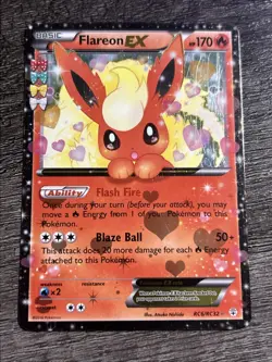 Flareon EX RC6/RC32 NMUltra Rare Holo Generations: Radiant Collection Pokemon - Image 1