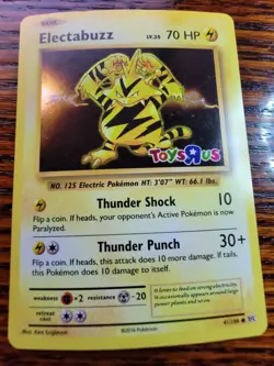 Electabuzz Promo Toys R Us Pokemon Base Set Art 41/108 XY Evolutions Holo 2016 - Image 1