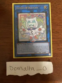 Yugioh Yummy Snatchy 1st Edition Ultra Rare JUSH-EN022 Near Mint - Image 1