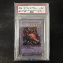 2002 YU-GI-OH! MRD-METAL RAIDERS 1ST ED #120 TWIN-HEADED THUNDER DRAGON PSA 10 - Image 1