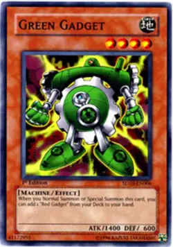 Yugioh! Green Gadget - SD10-EN006 - Common - 1st Edition Near Mint, English - Image 1