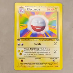 Pokemon ELECTRODE (Misprint/Error) Card JUNGLE Set 18/64 RARE 1st Edition LP - Image 1