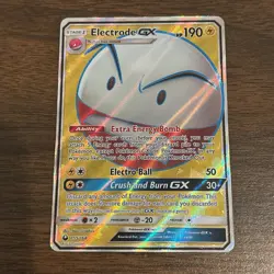 Pokemon TCG Electrode GX Full Art Holo Card Celestial Storm 155/168 NM - Image 1