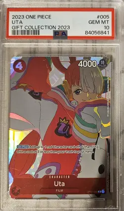 2023 UTA One Piece Card Game Gift Collection 2023 OP01 - 005 PSA 10 GEM MINT - Image 1