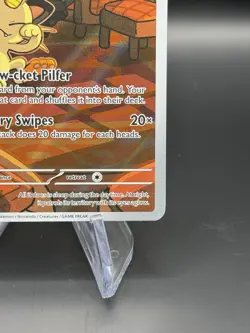 Team Rockets Meowth 203/182 SV10 Destined Rivals Illustrated Card - Image 5