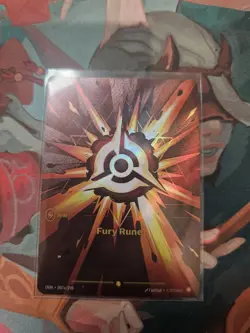 2025 League of Legends Riftbound English TCG Card Fury Rune OGN·007a/298 Alt Art - Image 1