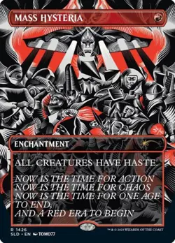 MTG English Mass Hysteria NM Foil Secret Lair - Image 1
