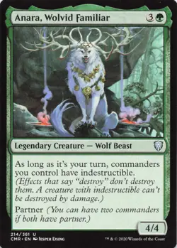 Anara, Wolvid Familiar U Commander Legends # 214 NM - Image 1