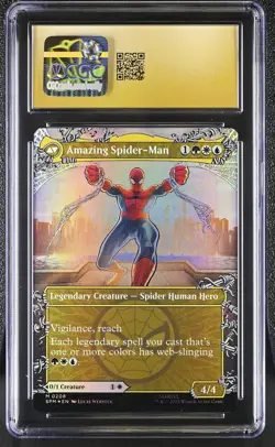 PETER PARKER Marvel's Spider-Man Borderless Foil Mythic CGC Pristine 10 MTG EDH - Image 2