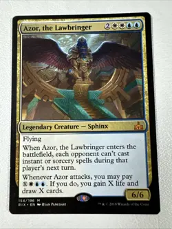 Azor, the Lawbringer - Rivals of Ixalan LP Regular Mythic #154/196 MTG Magic - Image 1