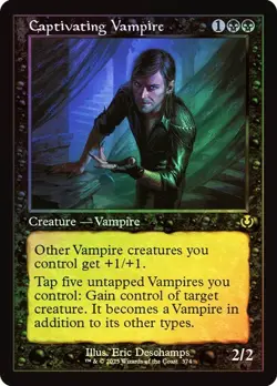 Foil Retro Frame CAPTIVATING VAMPIRE 374 Rare EN MTG Magic INNISTRAD REMASTERED - Image 1