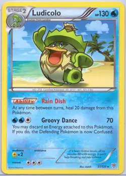 Ludicolo - 31/135 - Rare - Black & White 8: Plasma Storm - Pokemon - Image 1