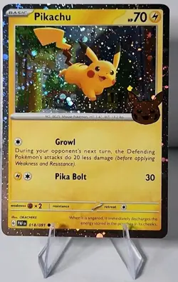 Pokemon TCG Halloween Trick Or Trade Pikachu Cosmos Holo 018/091 Near Mint - Image 1