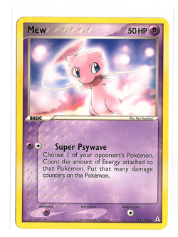 2006 EX Holon Phantoms Mew 111/110 Rare Pokemon DVD Exclusive - Image 1