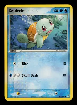 Squirtle 63/100 - NM - Crystal Guardians, EX Pokemon - Image 1
