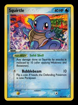 Squirtle 64/100 - NM - Crystal Guardians, EX Pokemon - Image 1