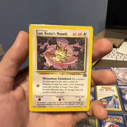 Pokemon TCG Team Rocket's Meowth Black Star Promo 18 WoTC Non-Holo NM - Image 1