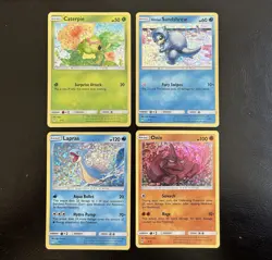 Pokemon TCG 2019 Mcdonalds Promos Caterpie, Lapras, Sandshrew & Onix - Image 1