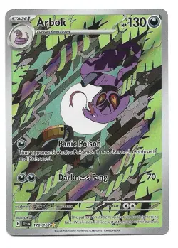 Arbok 176/162 SV05: Temporal Forces Holo Pokemon TCG Illustration Rare - NM - Image 1