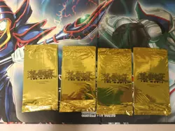 (4) Yu-Gi-Oh The Movie 2004 Gold Promo Cards Packs LOT yugioh Sealed - Image 1