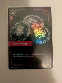 Riftbound TCG League Of Legends Origins Epic Seal of Rage 040/298 NM Card - Image 1