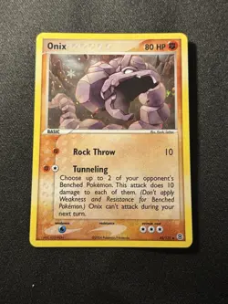 Pokemon TCG Onix Card 42/112 FireRed & LeafGreen Reverse Holo - Image 1