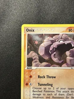 Pokemon TCG Onix Card 42/112 FireRed & LeafGreen Reverse Holo - Image 3