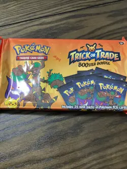 NEW POKEMON CARDS TRICK OR TRADE 35 MINI PACK BOOSTER BUNDLE TCG 2024 SEALED - Image 1