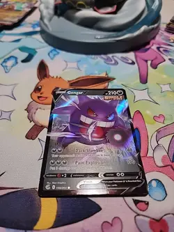 Pokemon TCG Fusion Strike Gengar v Holo Ultra Rare Card 156/264 - Image 2