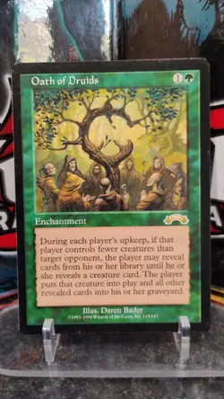 OATH OF DRUIDS Magic the Gathering MTG 1998 Enchantment Trading Card 115/143 TCG - Image 1