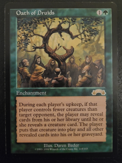 MTG Oath of Druids (Lightly Played) Exodus (EXO) 1998 - Rare - (LP) - Image 1