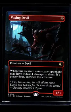 2025 MTG Magic The Gathering INR Innistrad Remastered Borderless Vexing Devil - Image 1