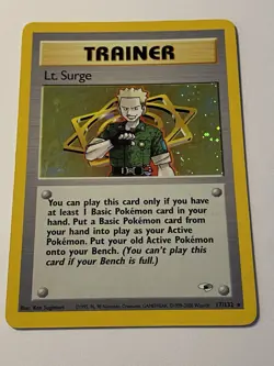 Pokemon Lt. Surge 017/132 1st edition Gym Heroes Holo - Image 2