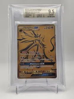 BGS 9.5 Solgaleo GX FA #SM104a Black Star Promo Gold Hidden Fates Pokemon - Image 1